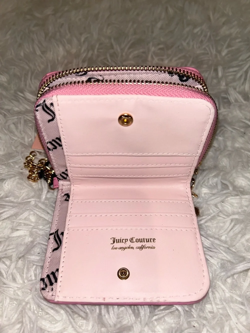 Juicy Couture Cherry Gelato Pink Lemonade Retro Zip Around Wallet Pink NEW